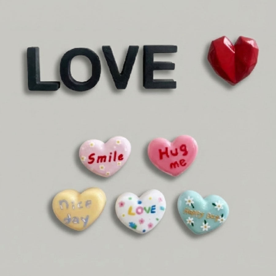 3D LOVE Pop-Art Magnets