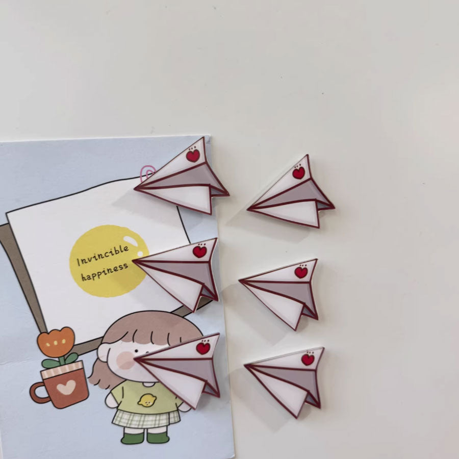 3D Paper Airplane Pop-Art Magnets (3pcs)