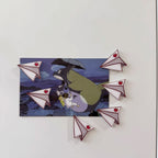 3D Paper Airplane Pop-Art Magnets (3pcs)