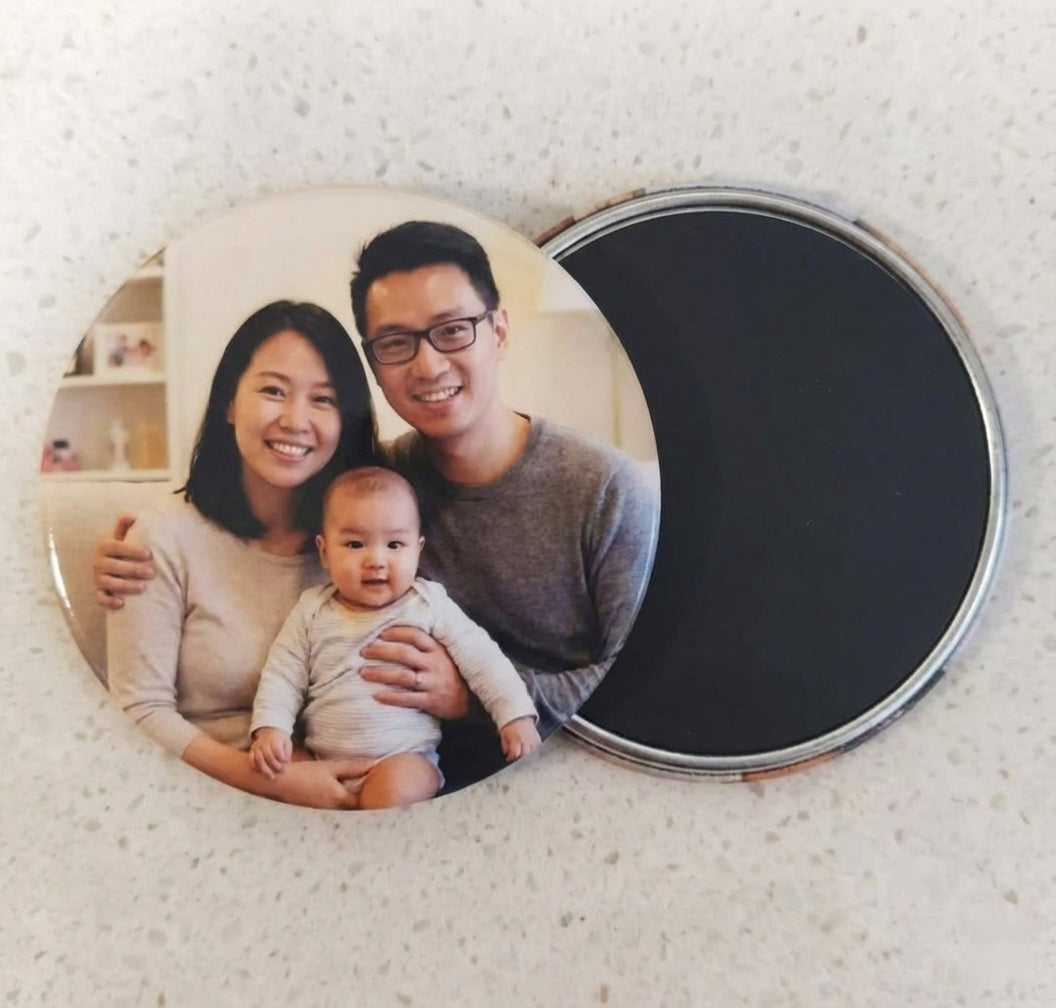 Round Photo Fridge Magnets