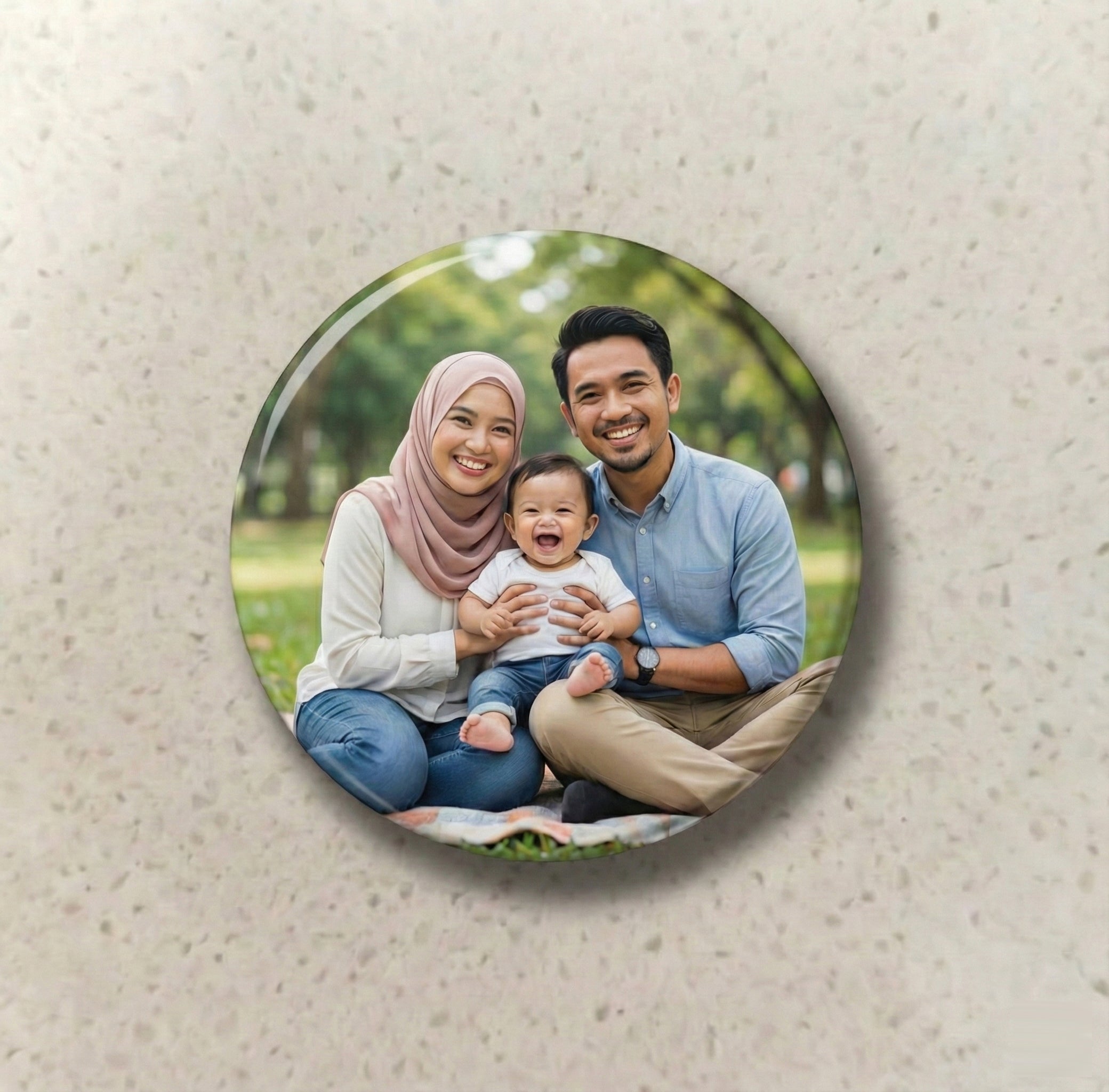 Round Photo Fridge Magnets