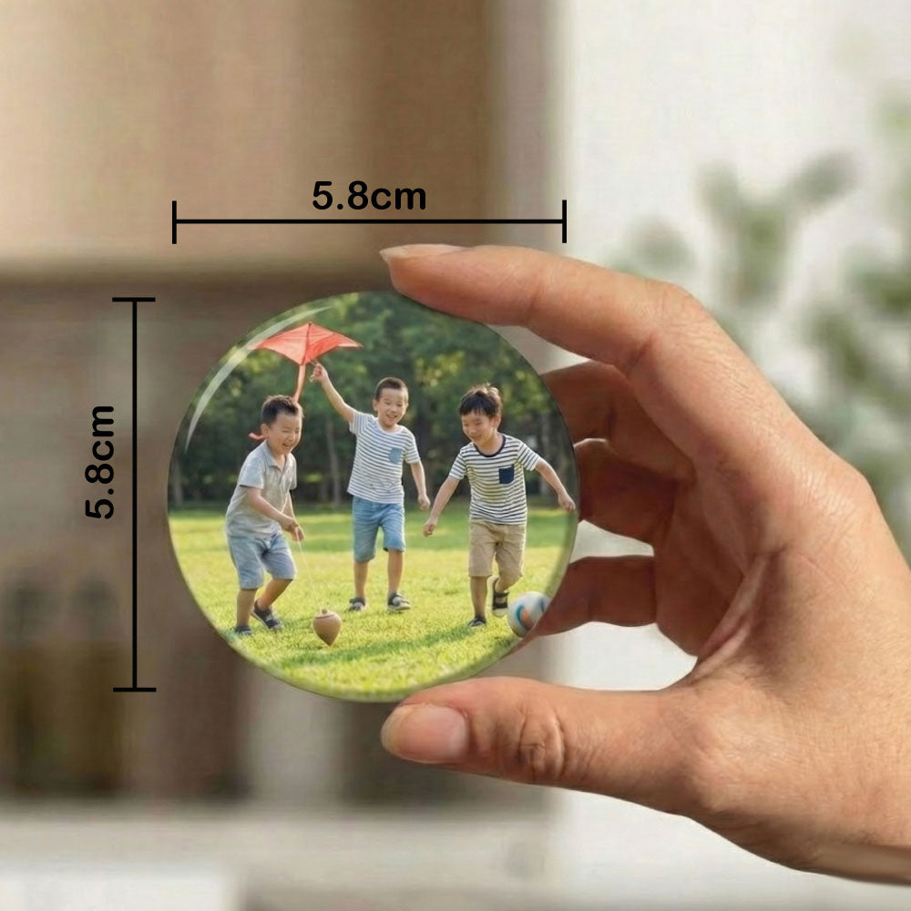 Round Photo Fridge Magnets